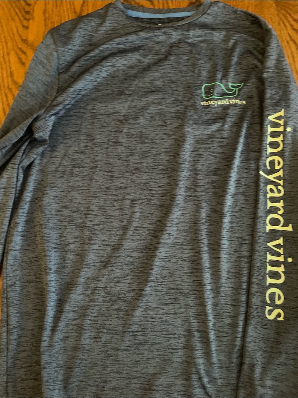 Vineyard Vines Heather blue Long Sleeve Tee - dry Wik performance material